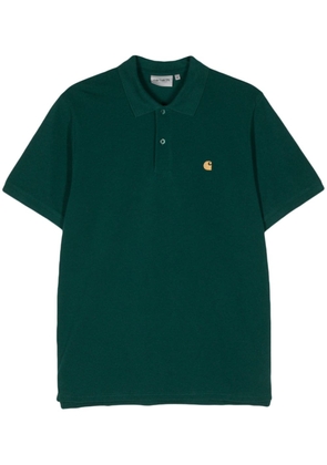 Carhartt WIP logo-embroidered cotton polo shirt - Green