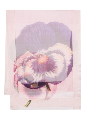 Faliero Sarti Purple floral-print scarf - Pink