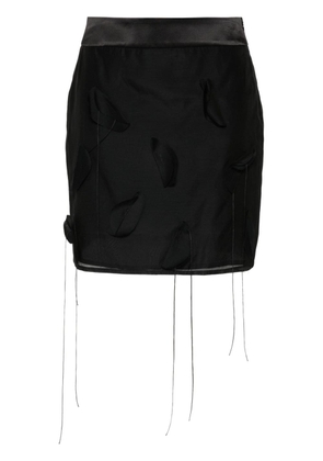 Peserico appliqué-detail organza mini skirt - Black
