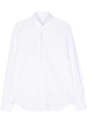 Xacus cutaway-collar seersucker shirt - White