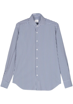 Xacus striped patterned-jacquard shirt - White