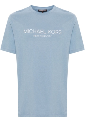 Michael Kors raised-logo cotton T-shirt - Blue
