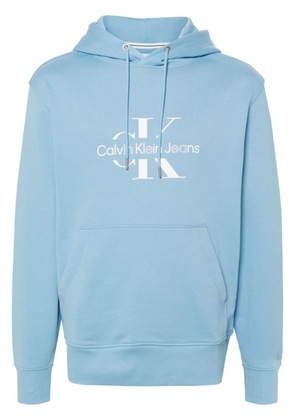 Calvin Klein Jeans logo-print cotton hoodie - Blue