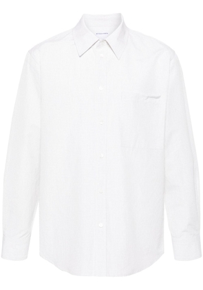 Bottega Veneta checked straight-collar shirt - White