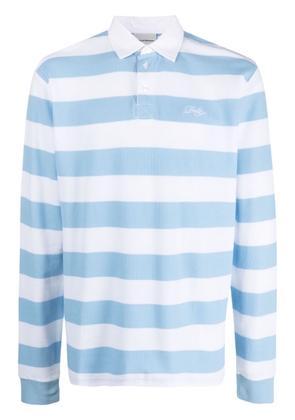 Drôle De Monsieur stripe-pattern polo shirt - Blue
