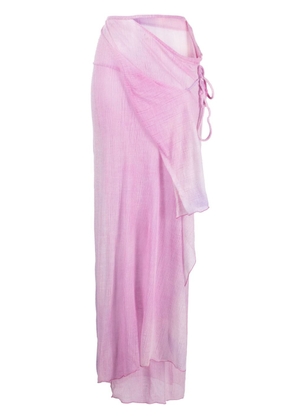 Acne Studios draped wrap-design maxi skirt - Purple