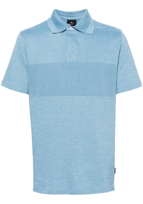 PS Paul Smith panelled organic cotton polo shirt - Blue