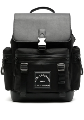 Karl Lagerfeld K/RSG logo-appliqué backpack - Black