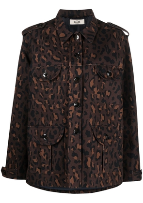 Blazé Milano leopard-print cotton shirt - Brown