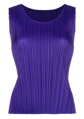 Pleats Please Issey Miyake plissê sleeveless top - Purple