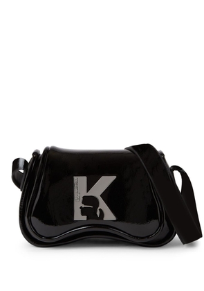 Karl Lagerfeld Jeans KLG Sunglasses patent crossbody bag - Black
