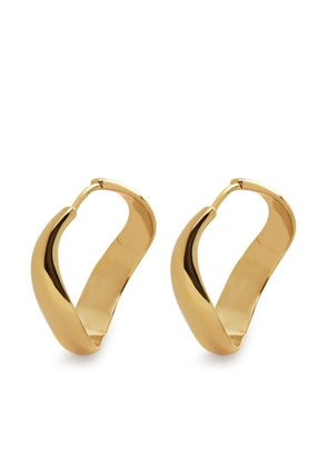 Monica Vinader medium Swirl hoop earrings - Gold
