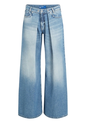 Karl Lagerfeld Jeans pleated wide-leg jeans - Blue