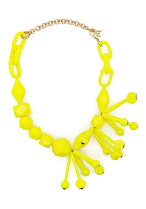 Patrizia Pepe geometric-bead chain necklace - Yellow
