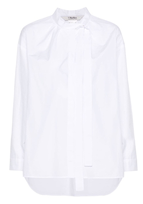 'S Max Mara pleat-detail cotton shirt - White