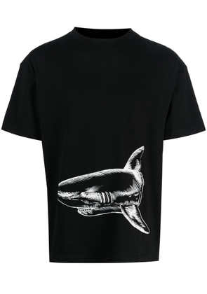 Palm Angels shark-print organic cotton T-shirt - Black