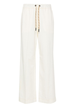 Moncler Grenoble rubberised-logo cotton track pants - White