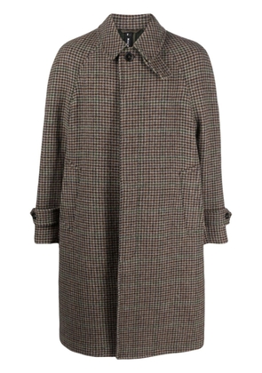 Mackintosh Boston houndstooth-pattern wool coat - Brown