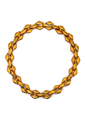 Patrizia Pepe metallic chain-link necklace - Orange