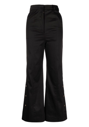 AZ FACTORY high-waisted flared cotton trousers - Black
