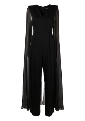 Karl Lagerfeld cape-design wide-leg jumpsuit - Black