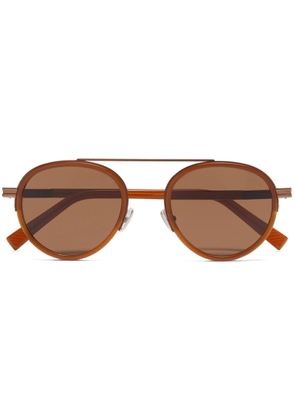 Zegna Orizzonte II round-frame sunglasses - Brown