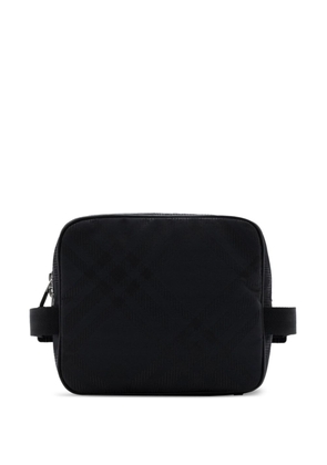 Burberry check-pattern jacquard wash bag - Black