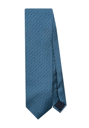 Corneliani abstract-print silk tie - Blue