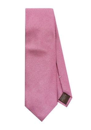 Canali patterned-jacquard silk tie - Pink