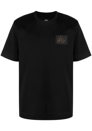 FENDI FF-patch cotton T-shirt - Black