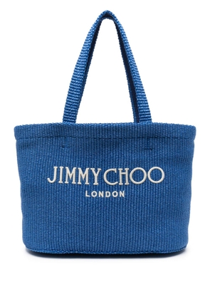 Jimmy Choo Beach raffia tote bag - Blue