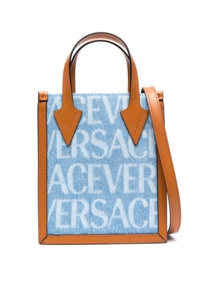 Versace Versace Allover denim crossbody bag - Blue