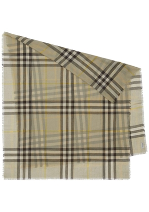 Burberry plaid-check wool scarf - Neutrals