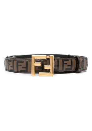 FENDI FF leather belt - Brown