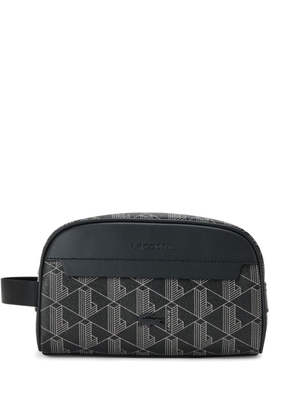 Lacoste monogram-pattern wash bag - Black