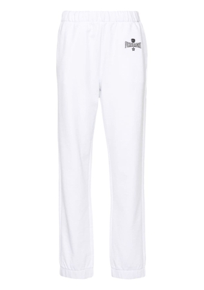 Chiara Ferragni logo-embroidered cotton track pants - White