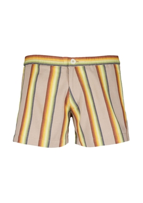 Marrakshi Life striped cotton shorts - Neutrals