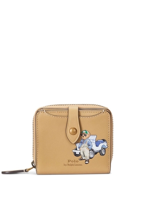 Polo Ralph Lauren Polo Bear leather compact wallet - Neutrals