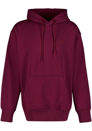Y-3 logo-print drawstring hoodie - Pink