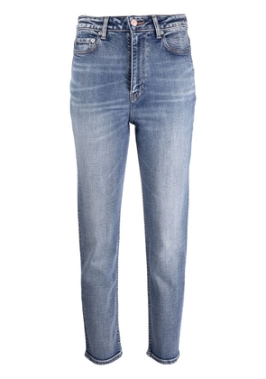 GANNI Cutye straight-leg cropped jeans - Blue