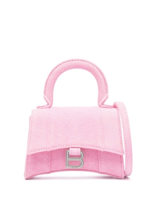 Balenciaga mini Hourglass denim tote bag - Pink