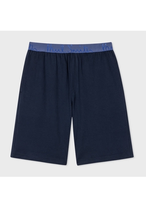 Paul Smith Navy Cotton-Modal Lounge Shorts Blue