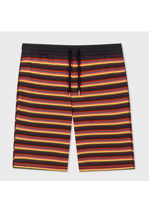 Paul Smith 'Artist Stripe' Jersey Lounge Shorts Multicolour