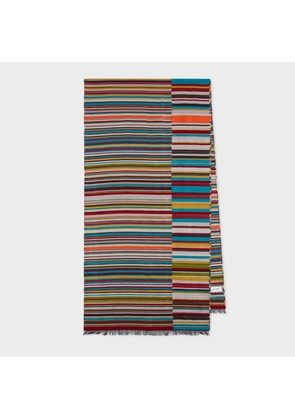 Paul Smith Multi 'Signature Stripe' Jacquard Scarf Multicolour