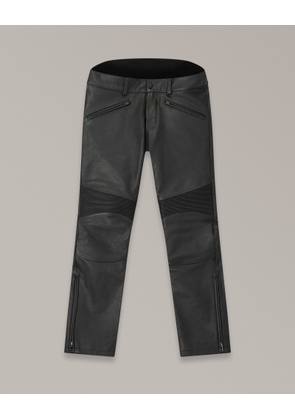 Belstaff Mcgregor Motorcycle Trousers Men's Grain Leather Black Size UK 32