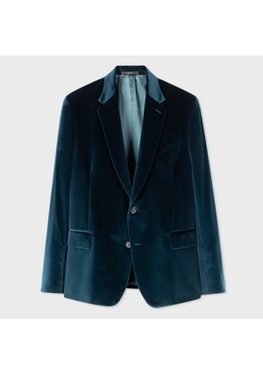 Paul Smith The Soho - Tailored-Fit Navy Velvet Blazer Blue