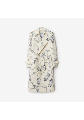 Burberry Long Knight Hardware Tricotine Trench Coat