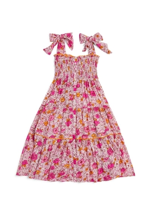 Poupette St Barth Kids Pink Petunia Print Triny Dress (4-10 Years)