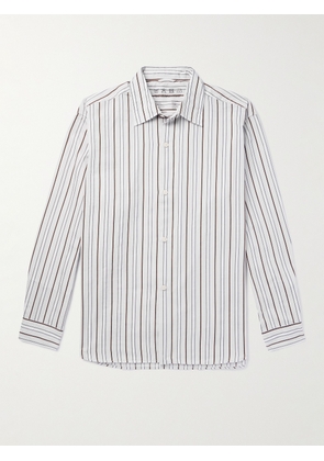 mfpen - Generous Striped Organic Cotton Shirt - Men - White - S