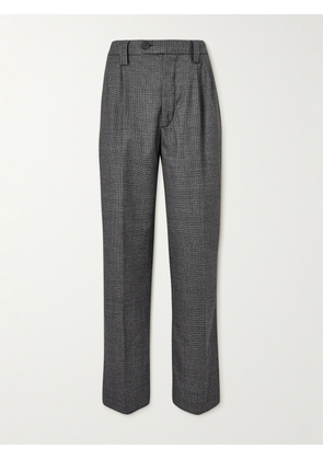 mfpen - Classic Straight-Leg Pleated Puppytooth Wool Trousers - Men - Gray - XS
